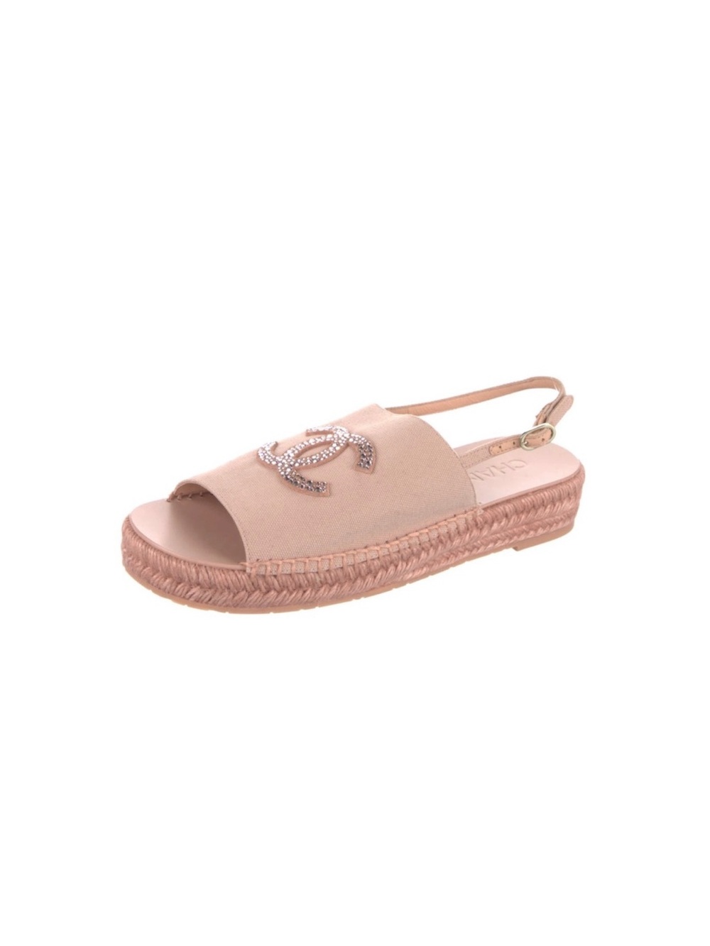 Chanel Women's Pink Espadrille Sandals - Picture 1 of 10